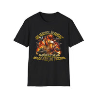Beer & Flames T-Shirt — 'Om Alkohol Är Farligt' Graphic Tee